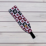 Handmade Buttoned Headbands - Aggie Block Style