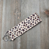 Handmade Wristlet Keychain - Leopard Life