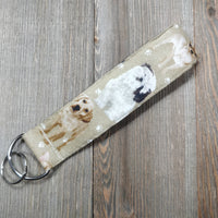 Handmade Wristlet Keychain - Sitting Pretty - Dogs