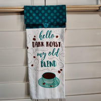 Hello Dark Roast Towel