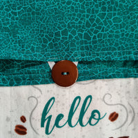 Hello Dark Roast Towel