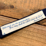 Handmade Wristlet Keychain - Blessed are the Peacemakers