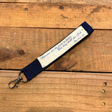 Handmade Wristlet Keychain - Blessed are the Pure in Heart