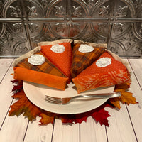 Faux Pumpkin Pie Slices