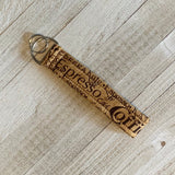 Handmade Wristlet Keychain - Coffee Lover