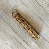 Handmade Wristlet Keychain - Coffee Lover