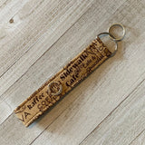 Handmade Wristlet Keychain - Coffee Lover