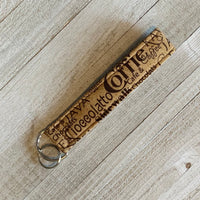 Handmade Wristlet Keychain - Coffee Lover