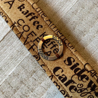 Handmade Wristlet Keychain - Coffee Lover
