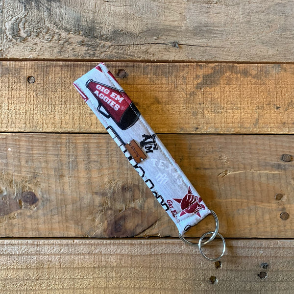 Handmade Wristlet Keychain - Aggie Fan