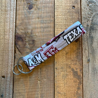 Handmade Wristlet Keychain - Aggie Fan