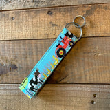 Handmade Wristlet Keychain - Farmer's Life