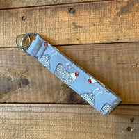 Handmade Wristlet Keychain - Count Your Chickens