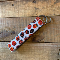 Handmade Wristlet Keychain - Lady Bug Luck