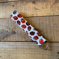 Handmade Wristlet Keychain - Lady Bug Luck