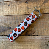 Handmade Wristlet Keychain - Lady Bug Luck