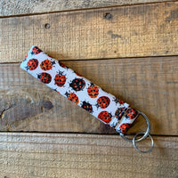 Handmade Wristlet Keychain - Lady Bug Luck