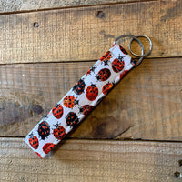 Handmade Wristlet Keychain - Lady Bug Luck