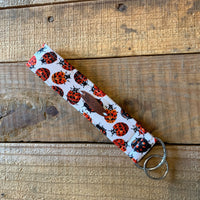 Handmade Wristlet Keychain - Lady Bug Luck