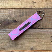 Handmade Wristlet Keychain - Pink Genie