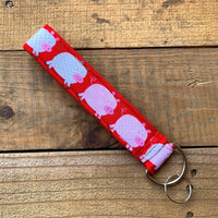 Handmade Wristlet Keychain - This Little Piggy
