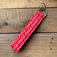Handmade Wristlet Keychain - Coca Cola