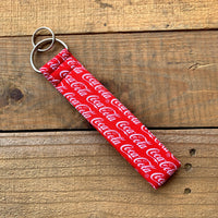 Handmade Wristlet Keychain - Coca Cola