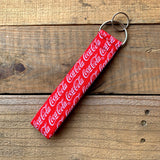 Handmade Wristlet Keychain - Coca Cola