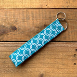 Handmade Wristlet Keychain - Turquoise Dreams