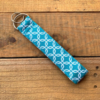Handmade Wristlet Keychain - Turquoise Dreams