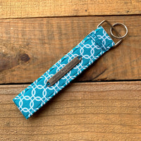 Handmade Wristlet Keychain - Turquoise Dreams