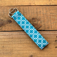 Handmade Wristlet Keychain - Turquoise Dreams