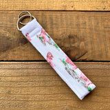 Handmade Wristlet Keychain - Pig Print