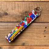 Handmade Wristlet Keychain - School's in Session