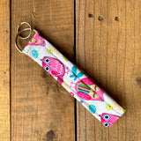 Handmade Wristlet Keychain - Life's a Hoot