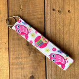Handmade Wristlet Keychain - Life's a Hoot