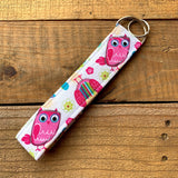 Handmade Wristlet Keychain - Life's a Hoot