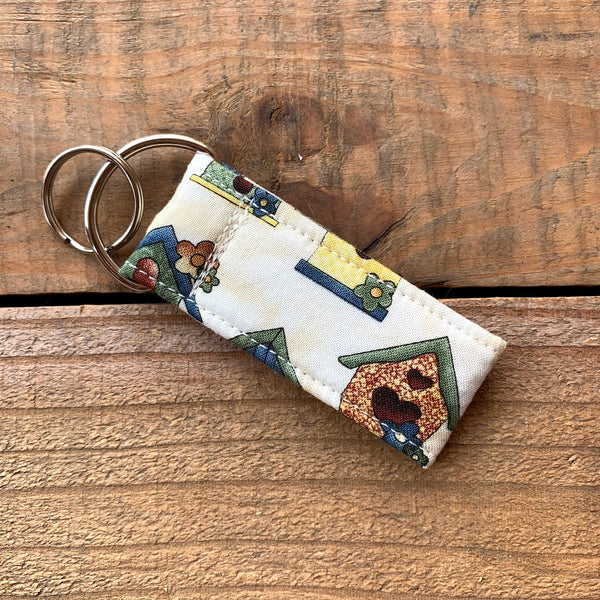Handmade Key Fob - Birdhouses