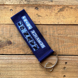 Handmade Wide Wristlet Keychain - Navy