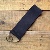 Handmade Wide Wristlet Keychain - Navy