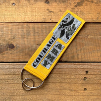 Handmade Wide Wristlet Keychain - Army