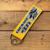 Handmade Wide Wristlet Keychain - Army
