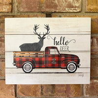 Medium Pallet Sign Decor - Buck in a Truck