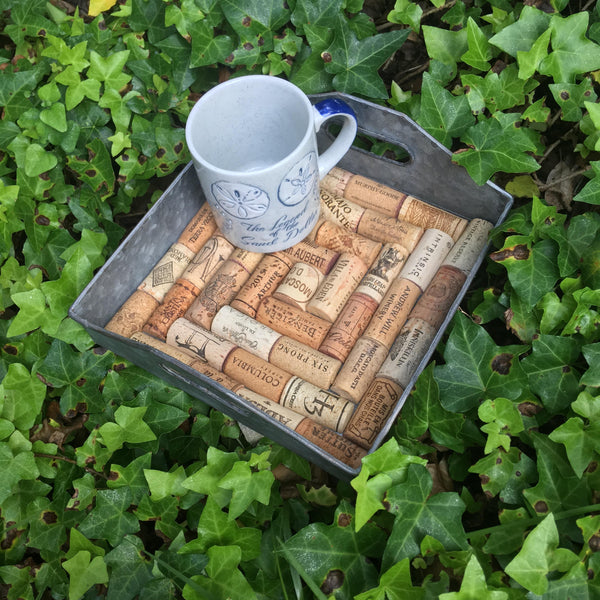 Metal Wine Cork Tray - Small 8.5" Square