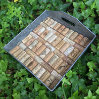 Metal Wine Cork Tray - Medium 9.5" Square