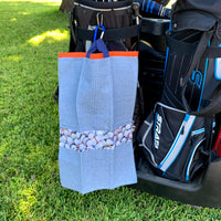 Hanging Golf Towel - Balls 'N Tees - Blue