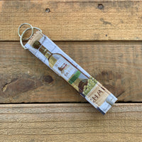 Handmade Wristlet Keychain - Wine Bottles
