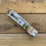 Handmade Wristlet Keychain - Wine Bottles