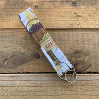 Handmade Wristlet Keychain - Wine Bottles