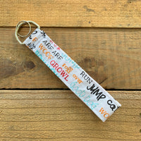 Handmade Wristlet Keychain - Bow Wow